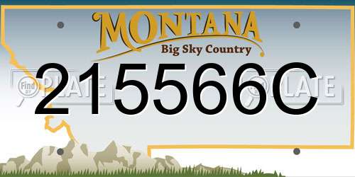 215566C Montana License Plate