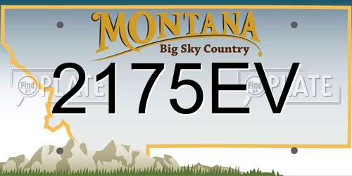 2175EV Montana License Plate