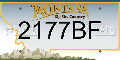 2177BF Montana License Plate