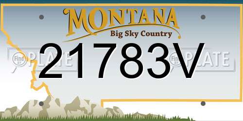 21783V Montana License Plate
