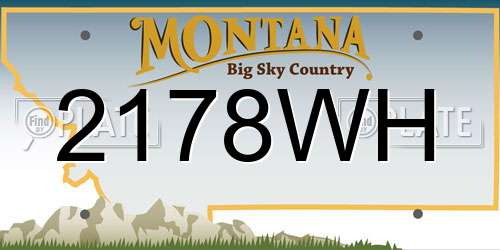 2178WH Montana License Plate
