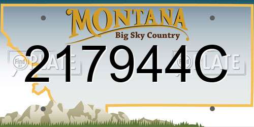 217944C Montana License Plate