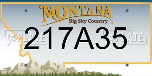 217A35 Montana License Plate