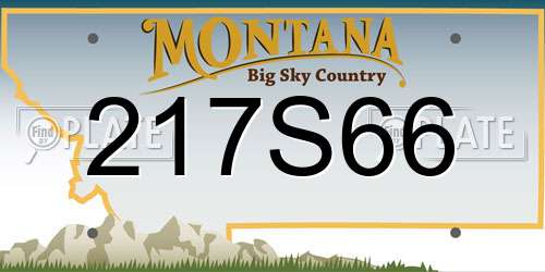 217S66 Montana License Plate
