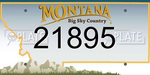 21895 Montana License Plate