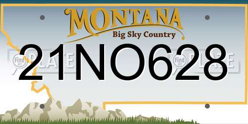 21NO628 Montana License Plate