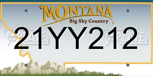 21YY212 Montana License Plate