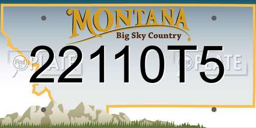 22110T5 Montana License Plate