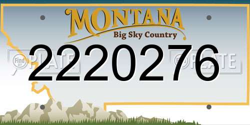 2220276 Montana License Plate