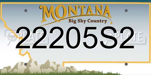 22205S2 Montana License Plate