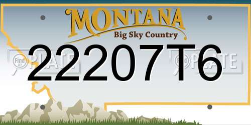 22207T6 Montana License Plate