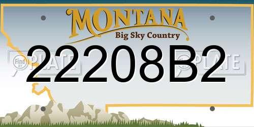 22208B2 Montana License Plate