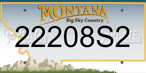 22208S2 Montana License Plate
