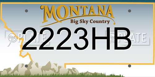2223HB Montana License Plate