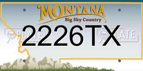 2226TX Montana License Plate