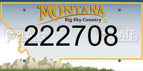 222708 Montana License Plate