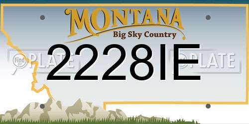 2228IE Montana License Plate