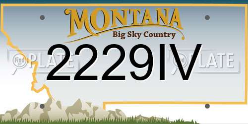 2229IV Montana License Plate