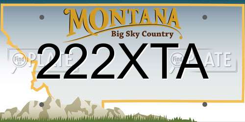 222XTA Montana License Plate