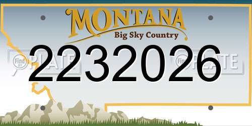 2232026 Montana License Plate