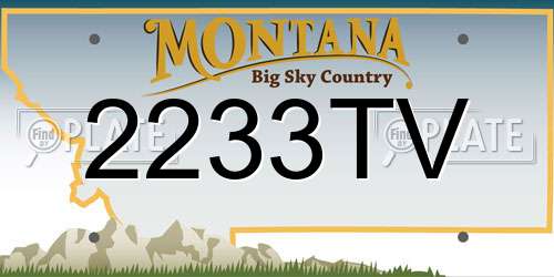 2233TV Montana License Plate
