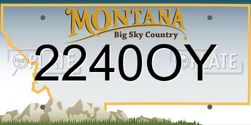 2240OY Montana License Plate