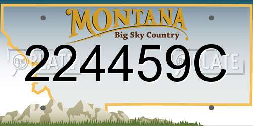 224459C Montana License Plate