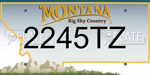 2245TZ Montana License Plate