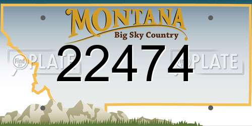 22474 Montana License Plate
