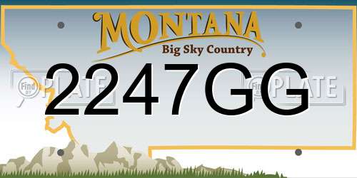 2247GG Montana License Plate