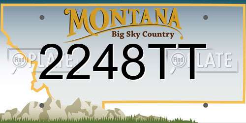 2248TT Montana License Plate