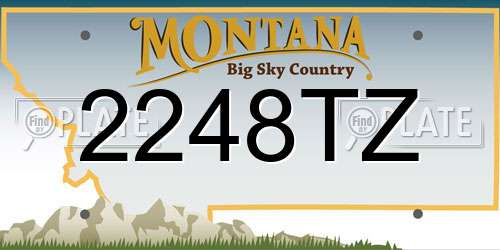 2248TZ Montana License Plate