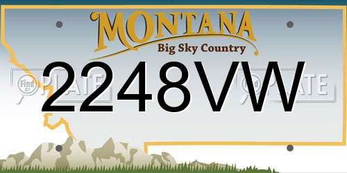 2248VW Montana License Plate