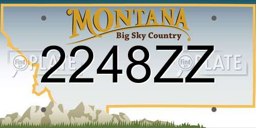 2248ZZ Montana License Plate