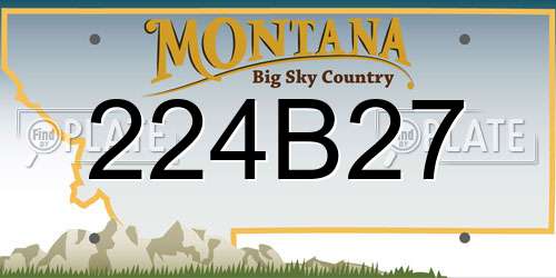 224B27 Montana License Plate
