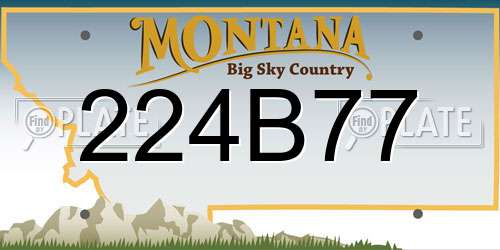 224B77 Montana License Plate