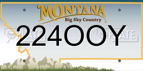 224OOY Montana License Plate