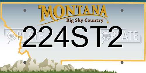 224ST2 Montana License Plate