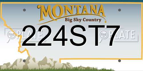 224ST7 Montana License Plate