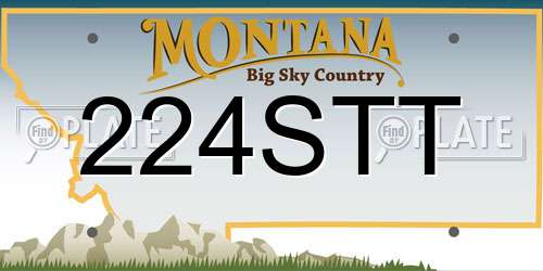 224STT Montana License Plate
