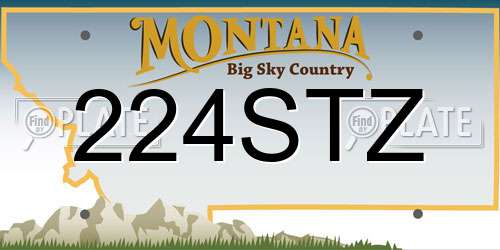 224STZ Montana License Plate
