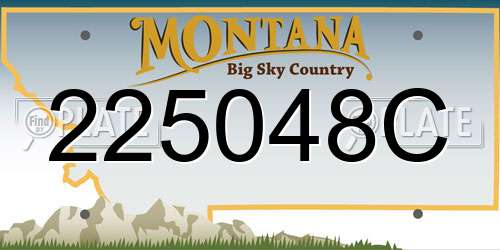 225048C Montana License Plate