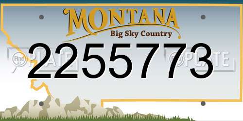 2255773 Montana License Plate