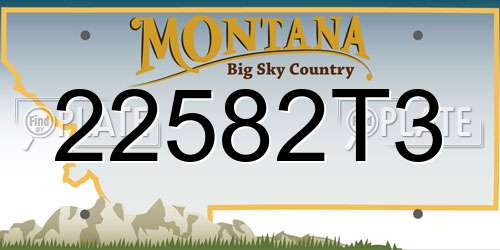 22582T3 Montana License Plate