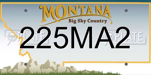 225MA2 Montana License Plate