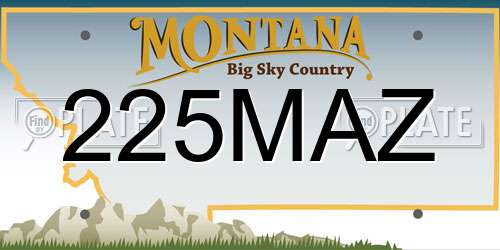 225MAZ Montana License Plate
