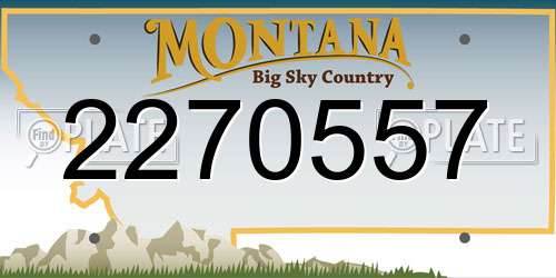 2270557 Montana License Plate