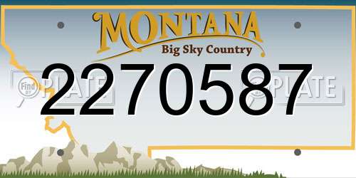 2270587 Montana License Plate