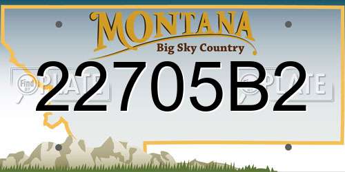 22705B2 Montana License Plate