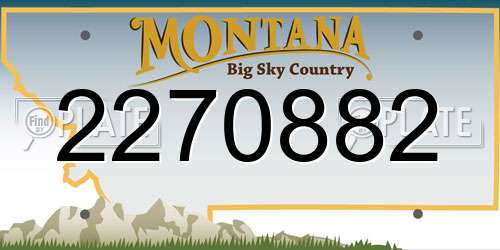 2270882 Montana License Plate